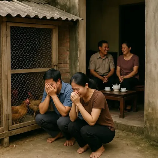 Nhà hàng xóm xây chuồng gà sát phòng khách nhà tôi, mùi nồng nặc cả ngày, 3h sáng nhà tôi quyết định ném qua bờ rào 1 thứ