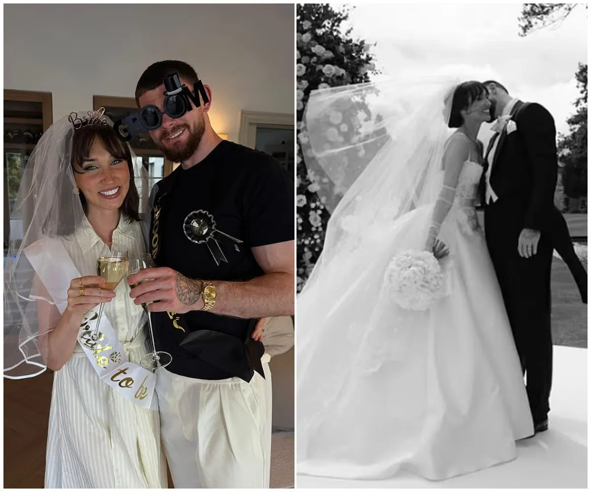 Megan McKenna is MARRIED! TOWIE star ties the knot with Oliver Burke in breathtaking couture ceremony just months after giving birth and moving to Germany - suong