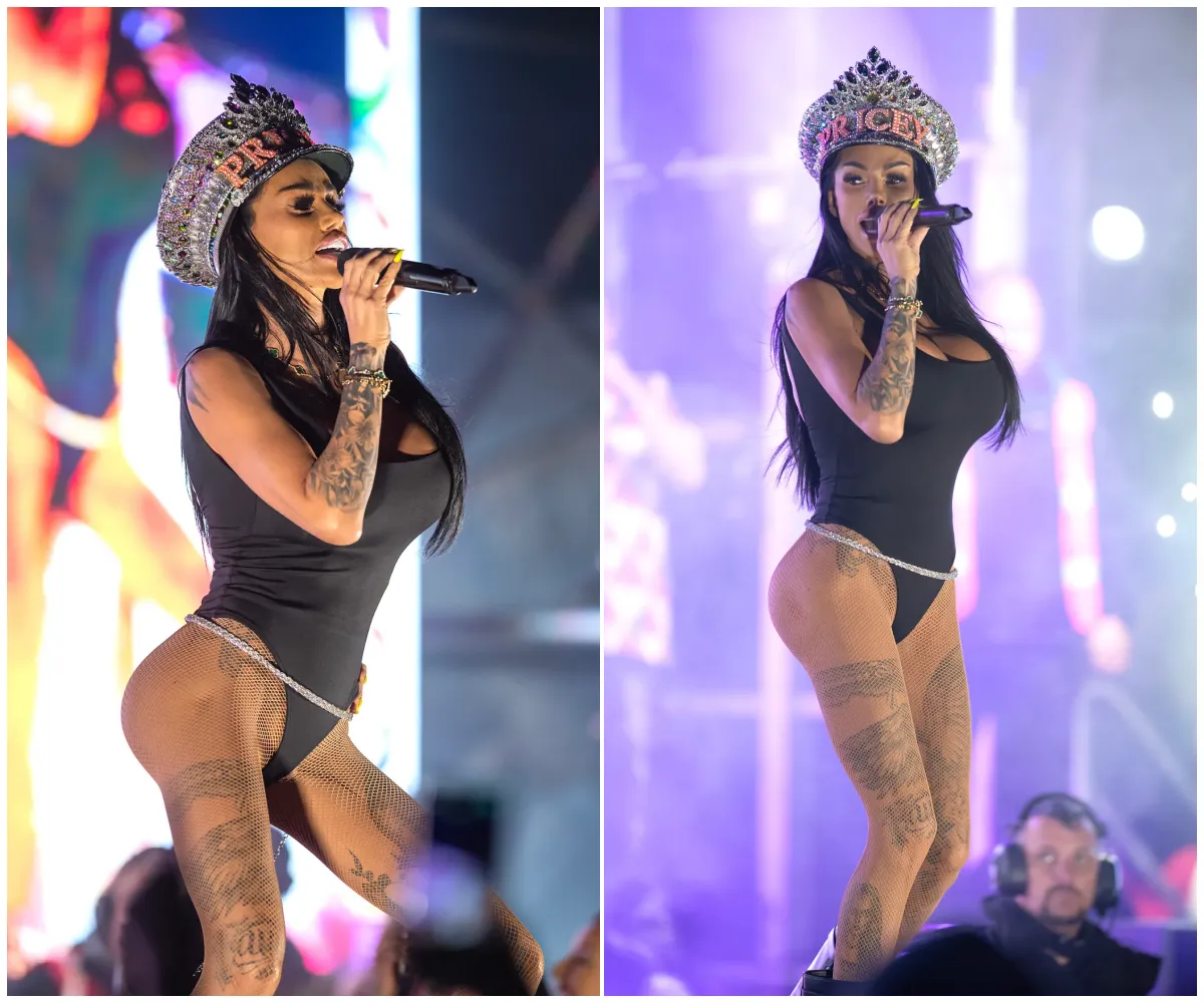 "I don’t want to grow old gracefully" – Katie Price sparks fresh concern with painfully skinny frame and enhanced bum as she strips down to thong bodysuit at Portsmouth Pride after livestreaming £1,500 filler procedure - suong
