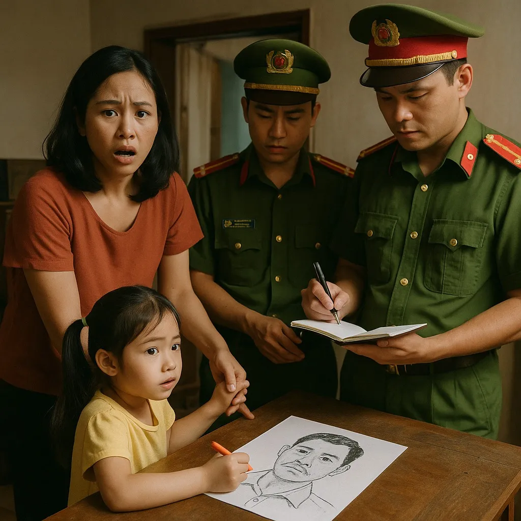 C/ô b:é cứ ngồi xuống là vẽ một người đàn ông l/ạ trong tranh suốt 1 tháng trời – đến hôm chuyển nhà, bà mẹ mới bẽ bàng nhận ra gương mặt đó