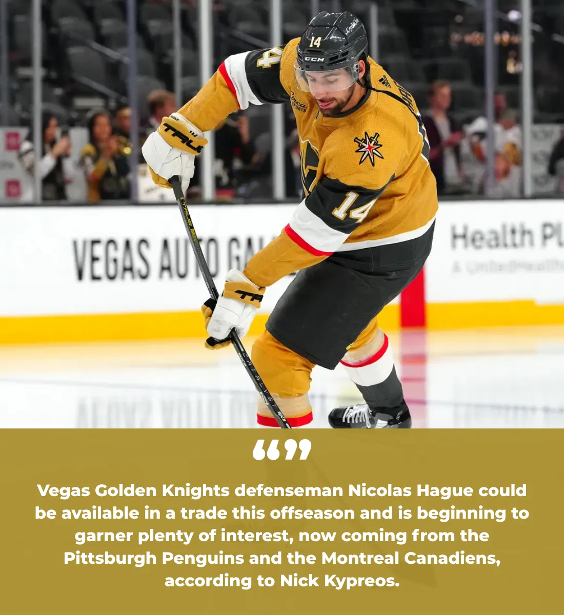 REPORT: Penguins and Canadiens Showing Interest In Golden Knights Defenseman