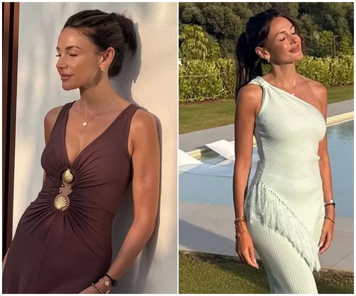 "How does anyone look like THAT after a baby?" – Michelle Keegan stuns fans with jaw-dropping holiday snaps in clingy dresses just three months postpartum as she cradles baby Palma on her first family getaway - suong
