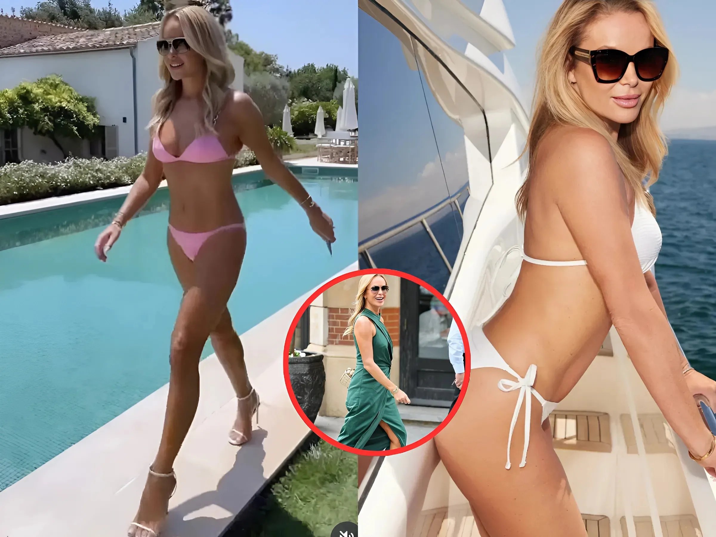 Amanda Holden, 54, shows off her jaw-dropping physique in a skimpy pink bikini and heels while filming new campaign in Mallorca