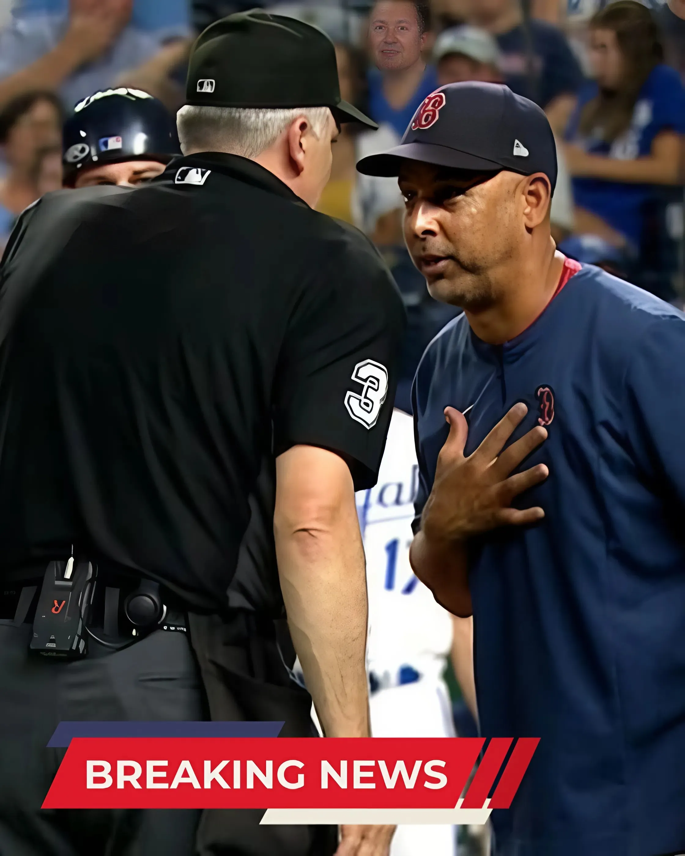 Red Sox’s Alex Cora reacts to ejection over low strike