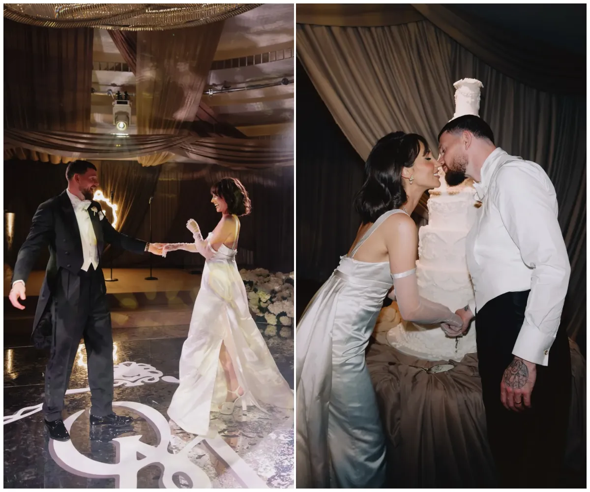 "It was straight out of a fairytale" – Megan McKenna stuns fans with jaw-dropping SEVEN-TIER wedding cake and romantic first dance as she shares new snaps from her lavish ceremony with footballer Oliver Burke at a £3,000-a-night estate - suong