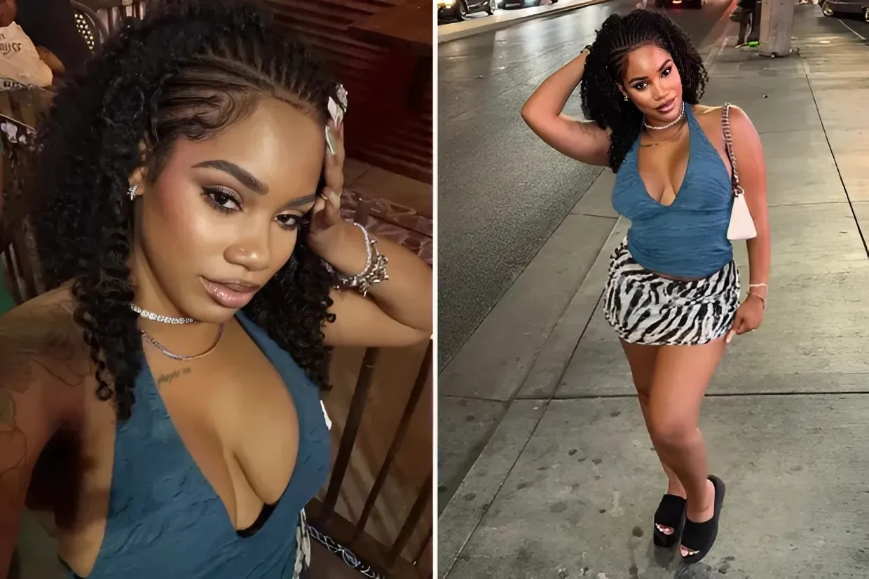 Teen Mom Ashley Jones rocks plunging crop top and zebra mini-skirt on night out in Las Vegas