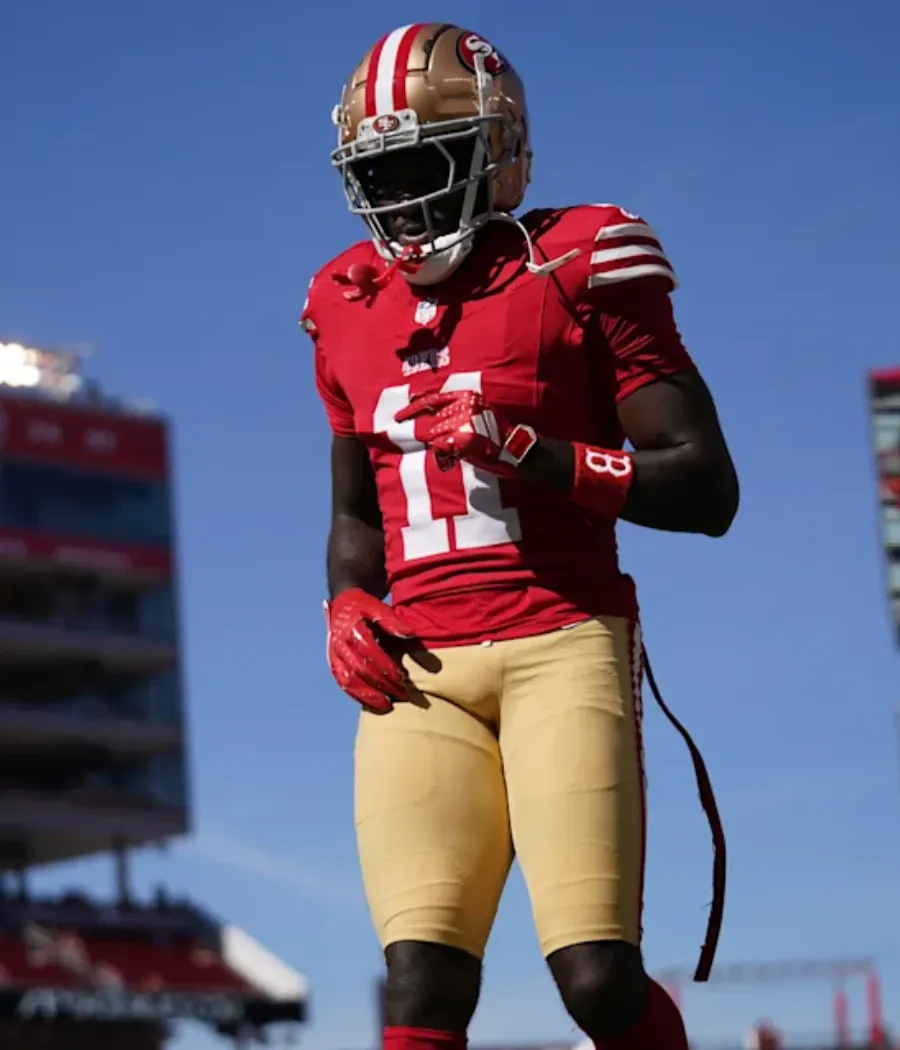 Kyle Shanahan had a limited update on Brandon Aiyuk's return from his knee injury
