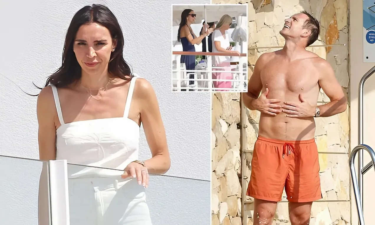 Christine Lampard looks summer chic in all white as she joins shirtless husband Frank soaking up the sun on holiday in the south of France trucc