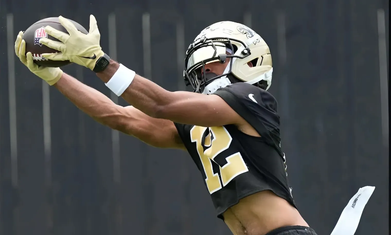 Saints receiver Chris Olave brushes off concussion concerns and laughs off trade talk