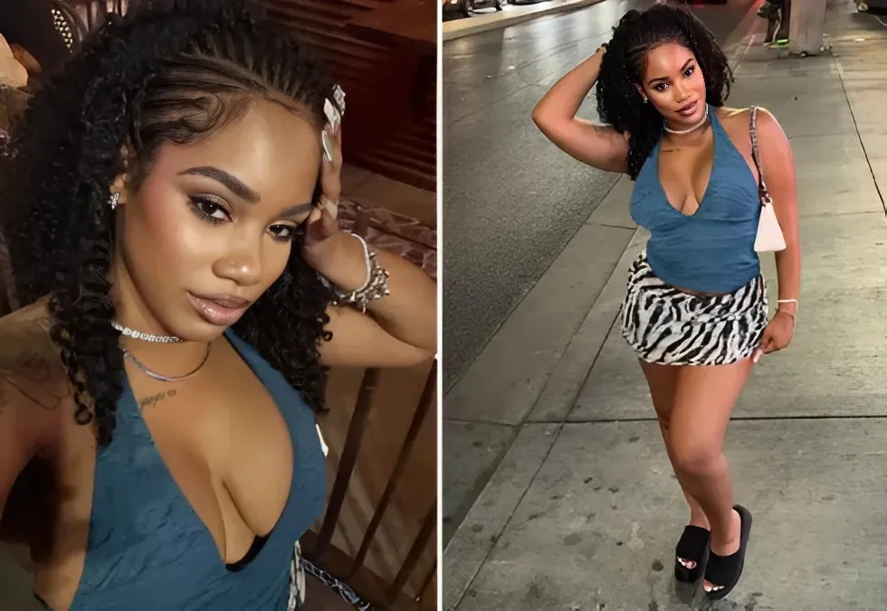Teen Mom Ashley Jones rocks plunging crop top and zebra mini-skirt on night out in Las Vegas...