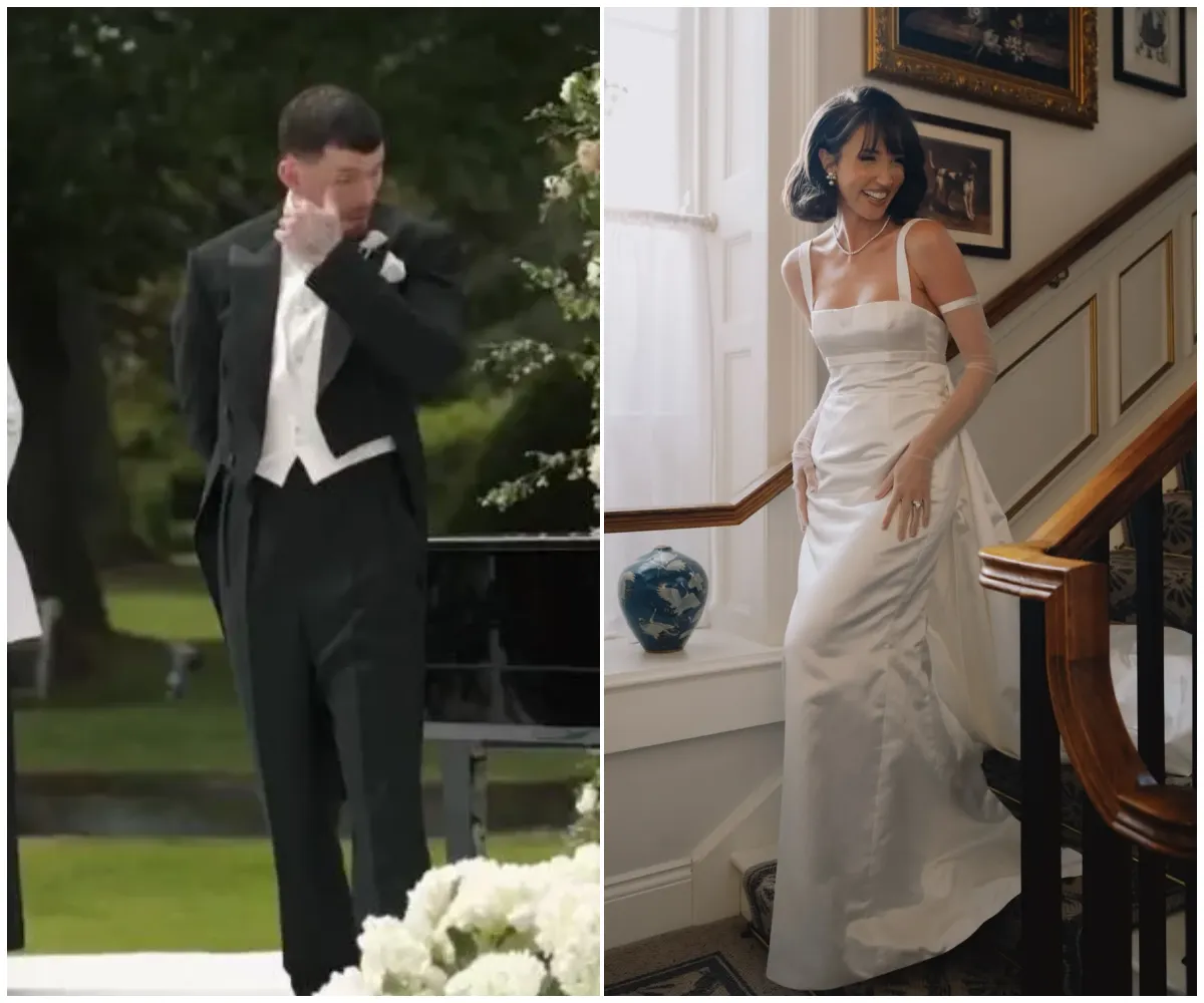 “He wiped away a tear as she walked towards him” – Megan McKenna’s footballer husband overcome with emotion in never-before-seen video from their breathtaking fairytale wedding at Grantley Hall - suong