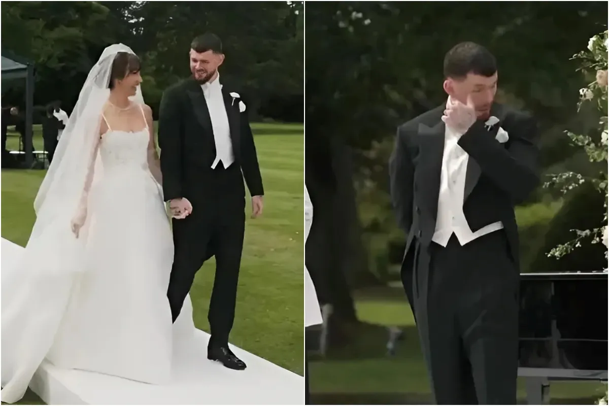Megan McKenna’s footballer husband wipes away tears in new video of their fairytale wedding ngocc