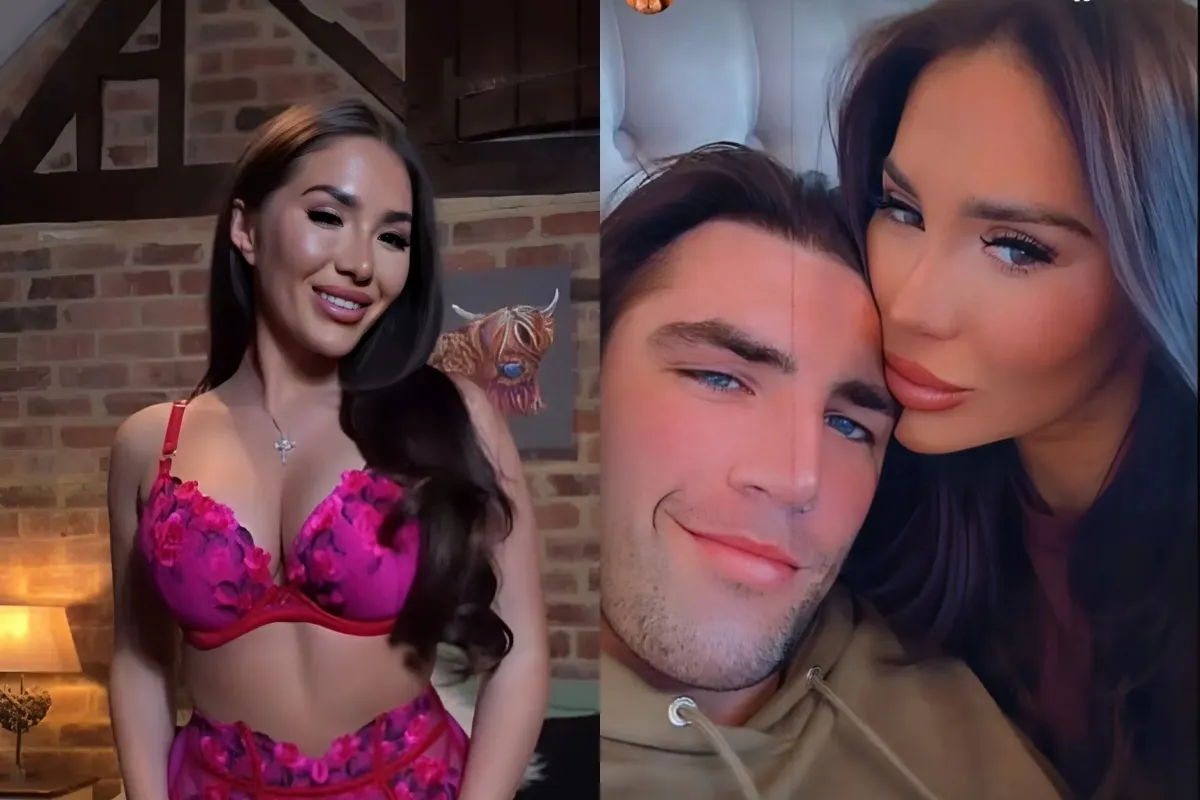 Chloe Brockett sizzles in floral pink lingerie with suspenders after rekindling romance with Jack Fincham for a seventh time liennhi