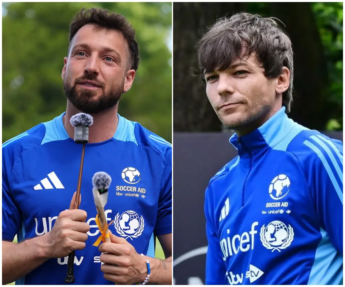 “I’m over here” – ‘Showboating’ Sam Thompson snaps during tense Soccer Aid moment with Louis Tomlinson as body language expert reveals subtle power play behind awkward first encounter since Zara McDermott romance - suong