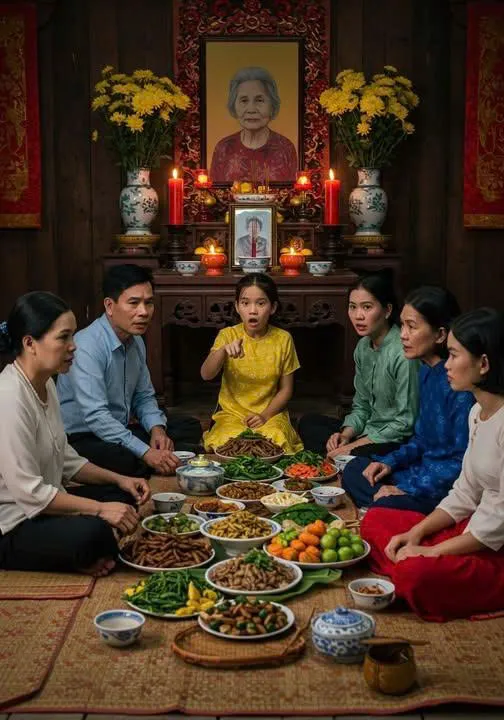 Cả nhà đang tập trung ăn giỗ 49 ngày mẹ vợ, đứa cháu bỗng chỉ vào cậu con con rể ngoan hiền rồi nói “chú này làm bà s-ư/ng bụng”