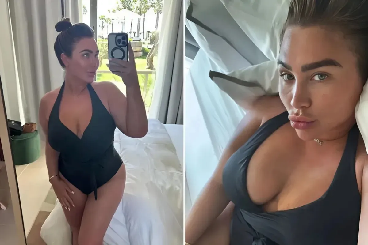 Lauren Goodger shows off her curves in sexy black swimsuit after jetting off to film Towie in Portugal ngocc