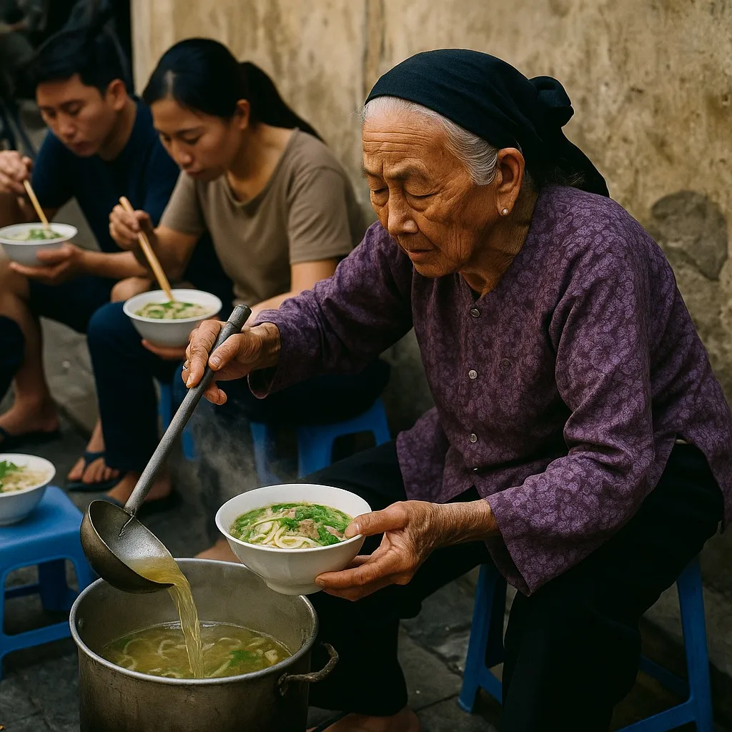 Bà lão chỉ bán 100 bát mì mỗi ngày và sự thật r/ùng m/ình phía sau bếp