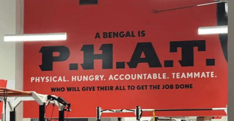 Bengals' weight room message goes viral but not in the way the team would like