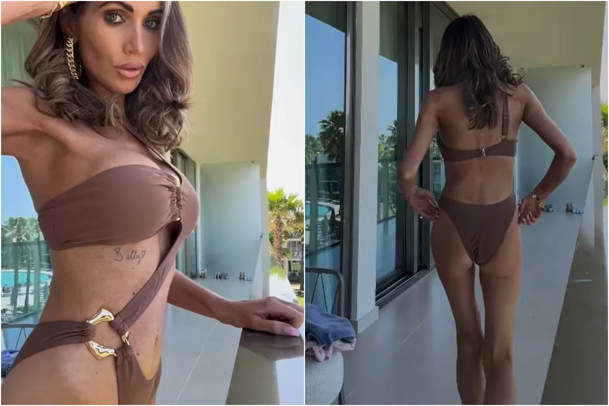 Bikini-clad Amy Childs hits back at trolls over extreme weight loss as she admits she needs to 'learn to love herself again' ngocc