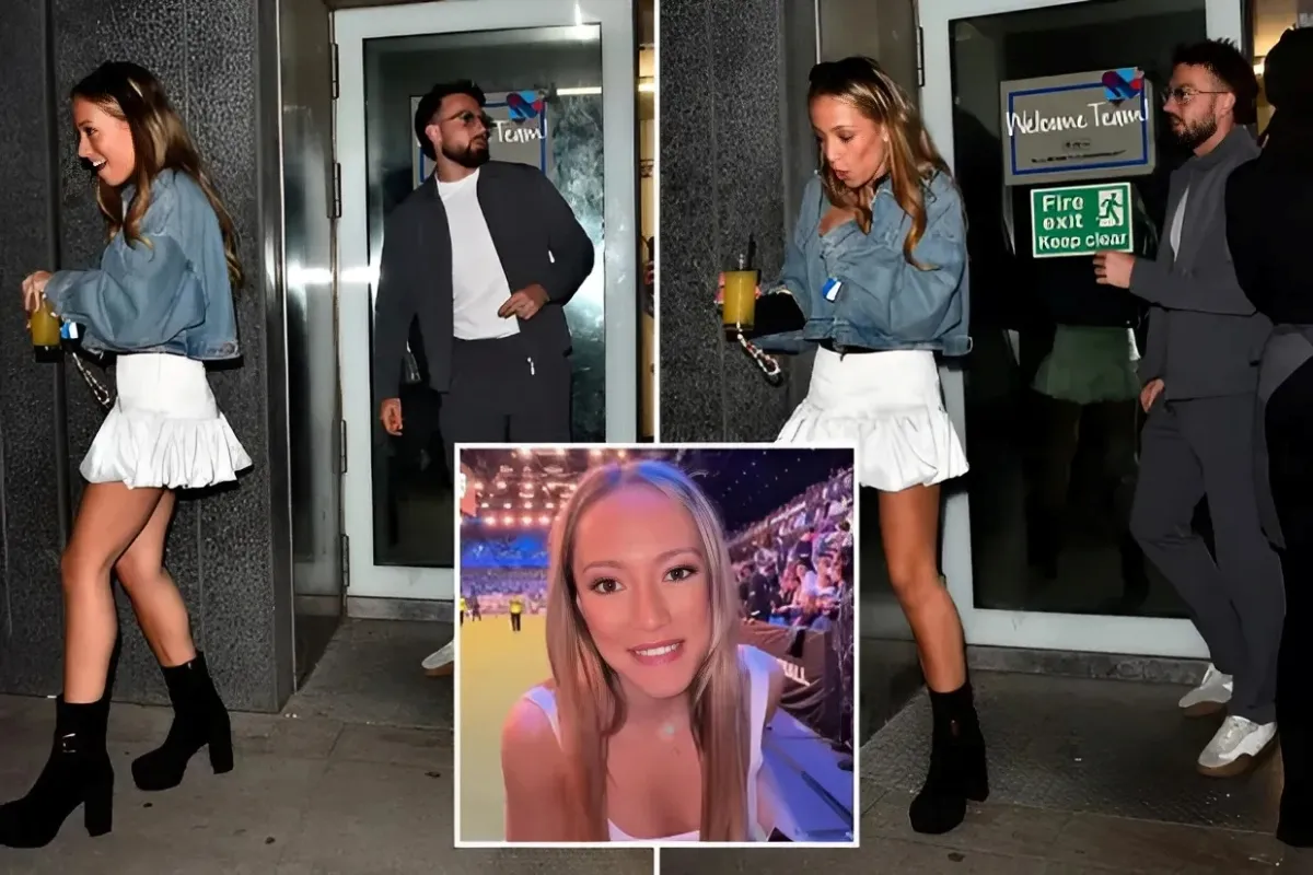 Sam Thompson, leaves Soccer Aid afterparty with sports presenter, after surprise appearance as a ngocc