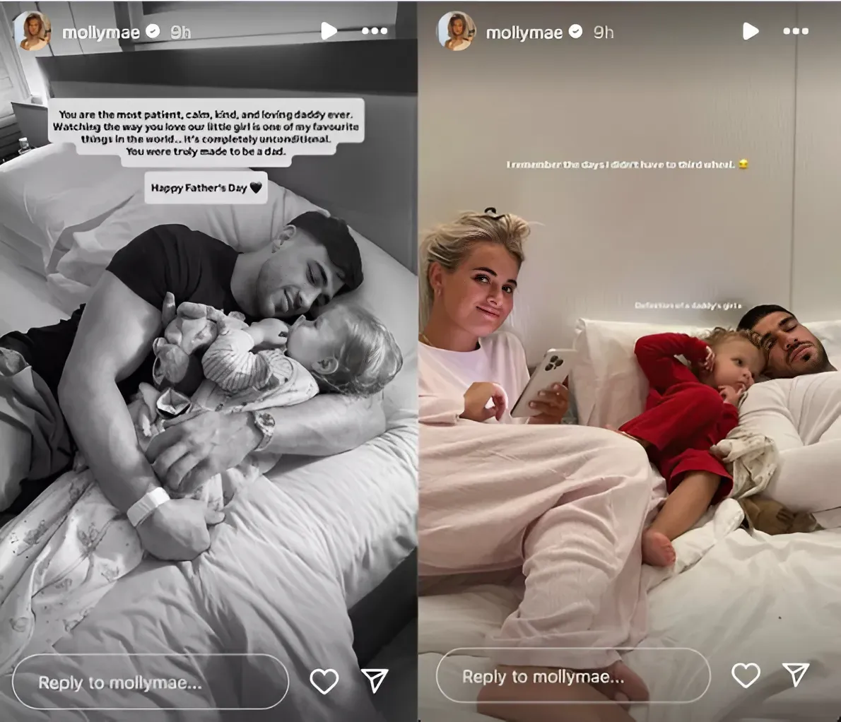 Molly-Mae Hague back in bed with Tommy Fury as she shares intimate family snap