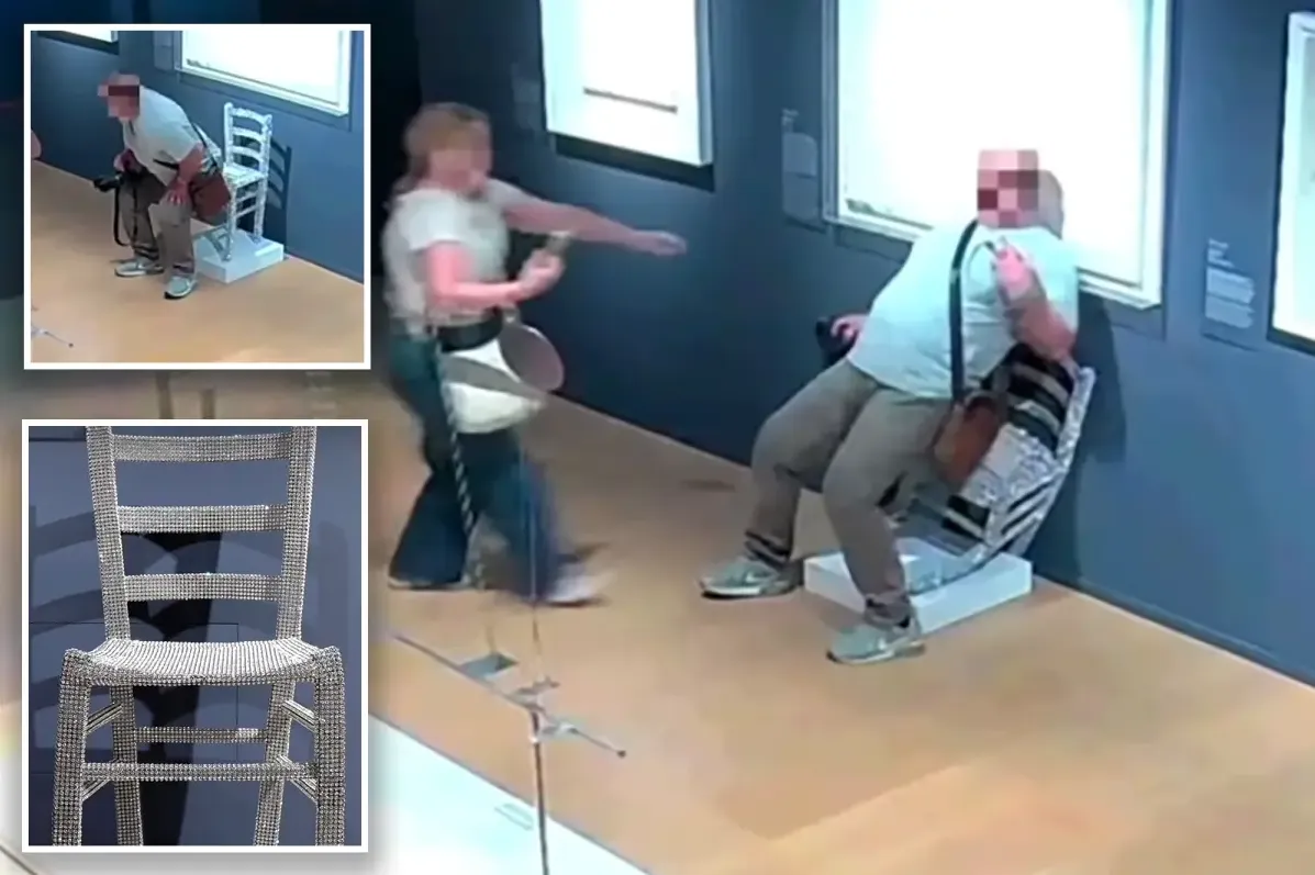 ‘Idiot’ tourist sits on and shatters ‘Van Gogh’ chair adorned with thousands of Swarovski crystals