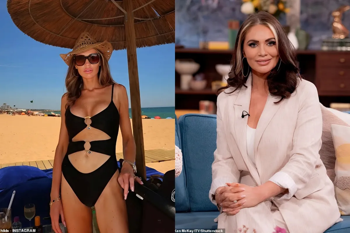 Amy Childs defiantly poses in a black swimsuit as she reminisces over sun-soaked holiday - after hitting back at trolls over extreme weight loss liennhi