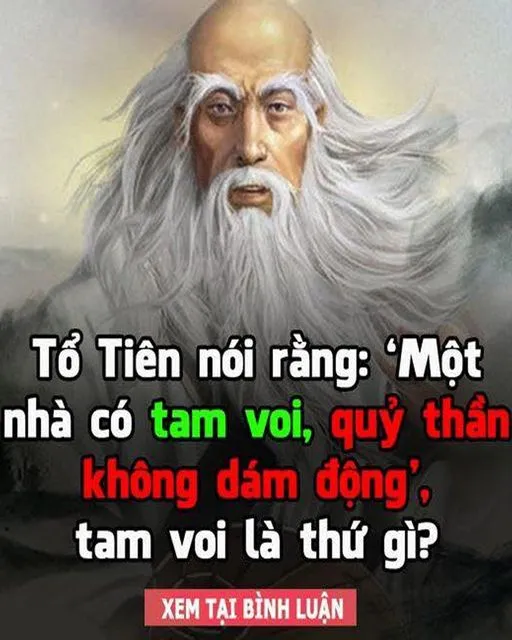 Tổ Tiên nói rằng: ‘Một nhà có tam voi, quỷ thần không dám động’, tam v/o/i là thứ gì?