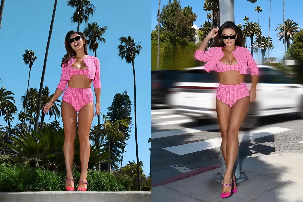 Sam Faiers showcases her incredible figure in skimpy co-ord as she launches her Revive Collagen brand in the US liennhi