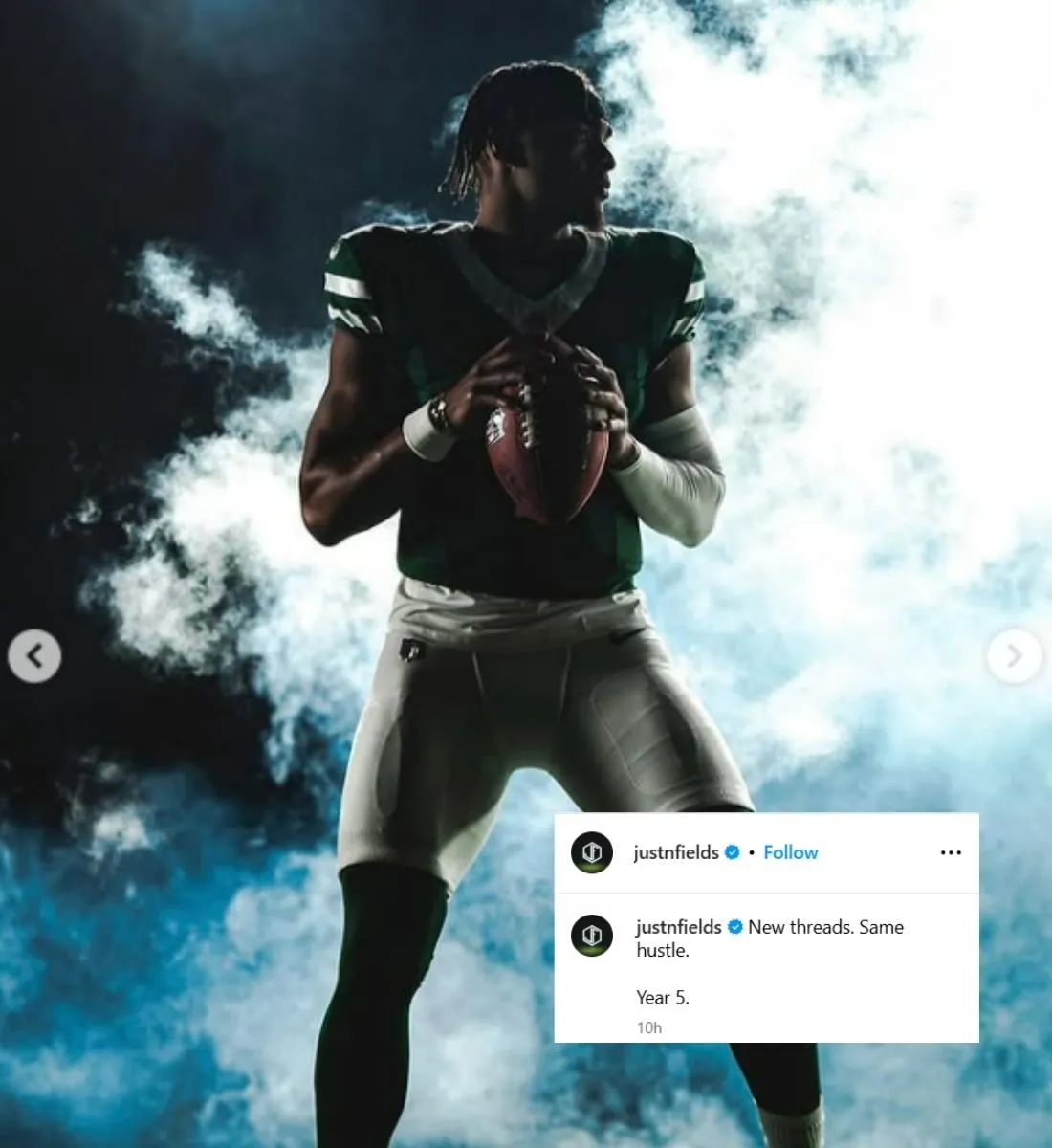 Justin Fields Fires off 4-Word Message Ahead of Jets Training Camp