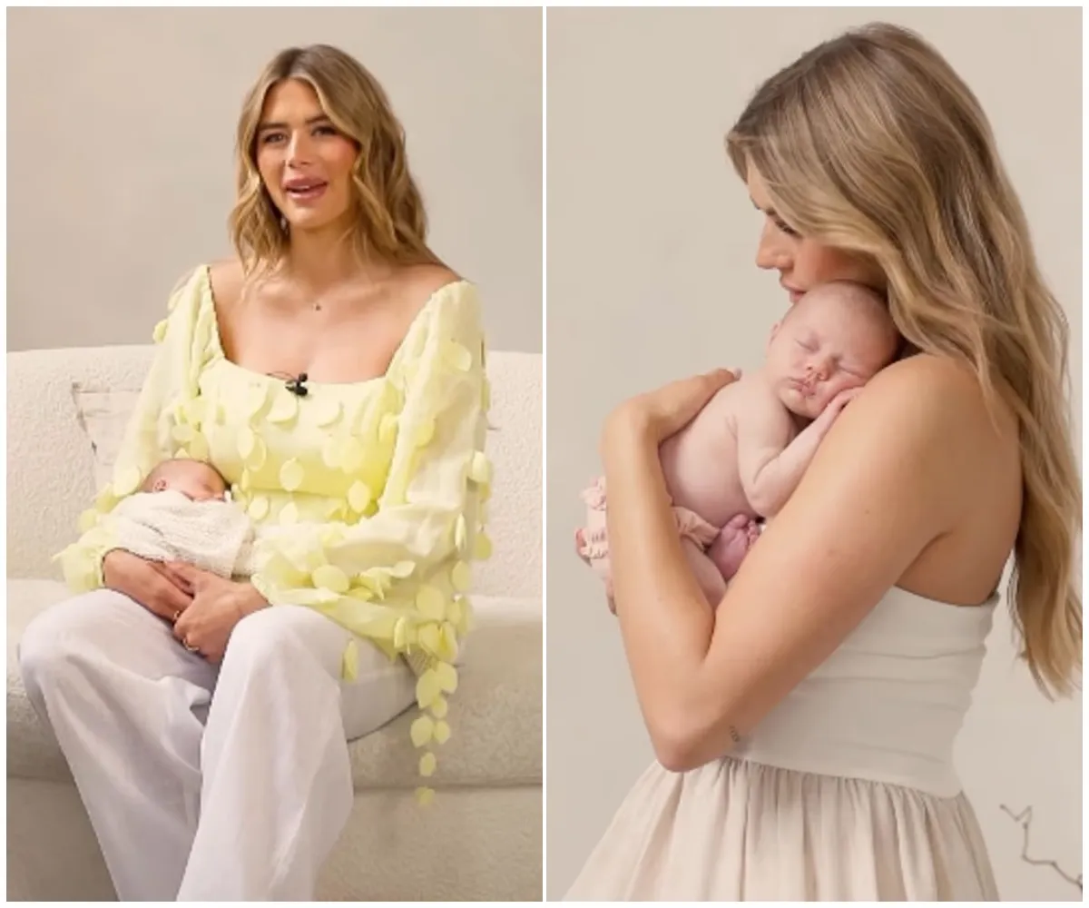 “Hold her head!” – Arabella Chi cruelly mum-shamed by trolls as she cradles newborn daughter Gigi in emotional first photoshoot just weeks after giving birth and calling motherhood ‘the most rewarding thing I’ve ever achieved’ - suong