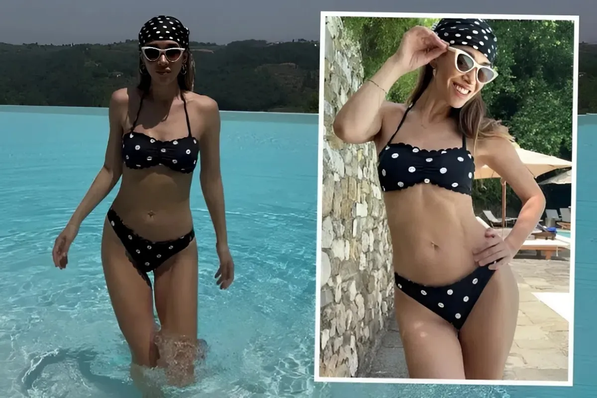 Myleene Klass stuns in polka dot bikini as she soaks up the sun on holiday in Italy ngocc