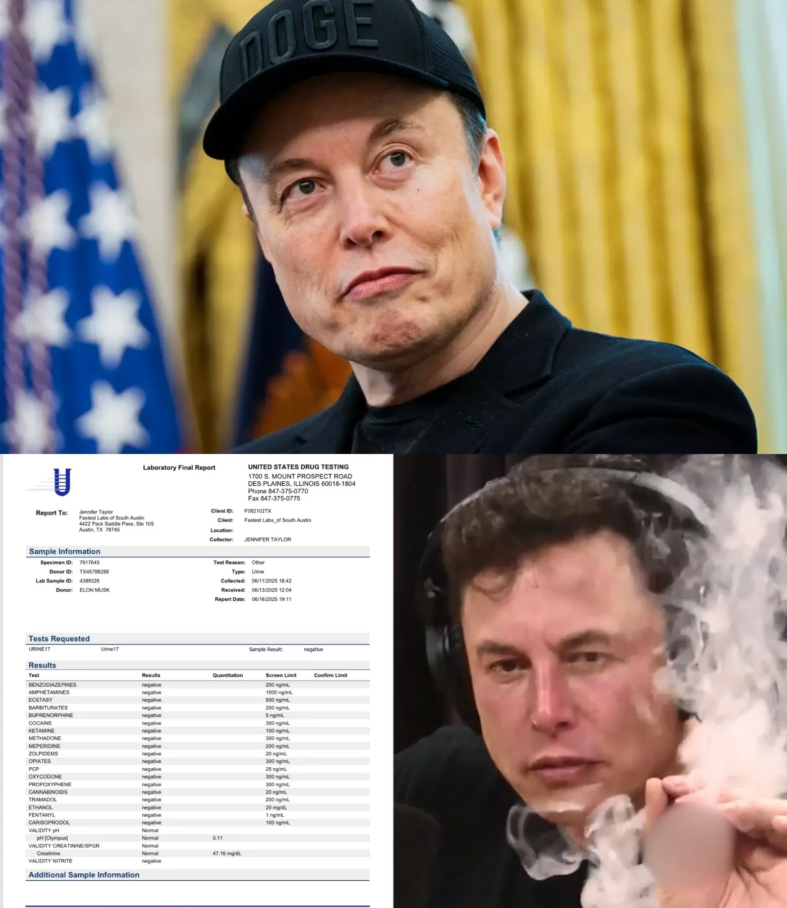 Elon Musk Publishes His Urine Test Results and Challenges NYT and WSJ to Take Drug Tests