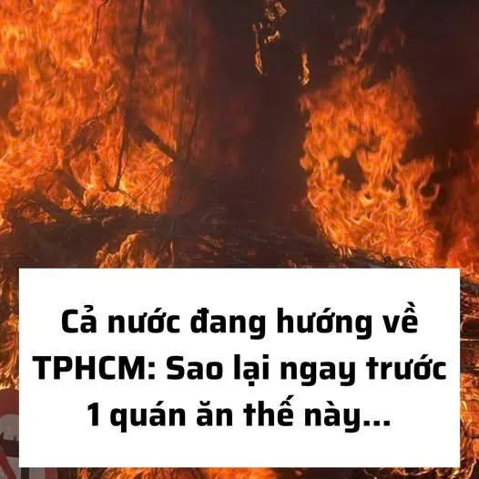 Cả nước đang hướng về TPHCM: Sao lại ngay trước 1 quán ăn thế này...