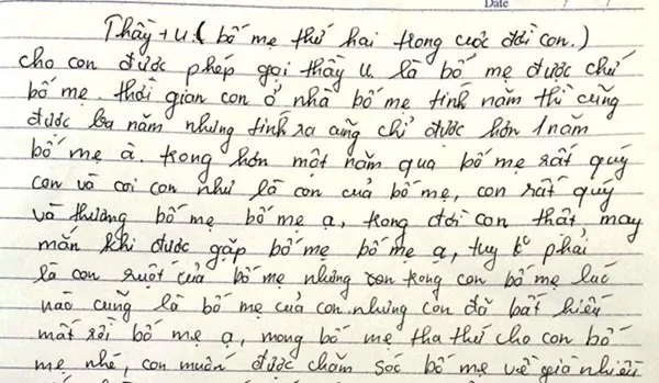 Lá thư tuyệt mệnh dài 3 trang của con gái 14 tuổi gửi bố mẹ: Con mong kiếp sau chúng ta không gặp nhauuu