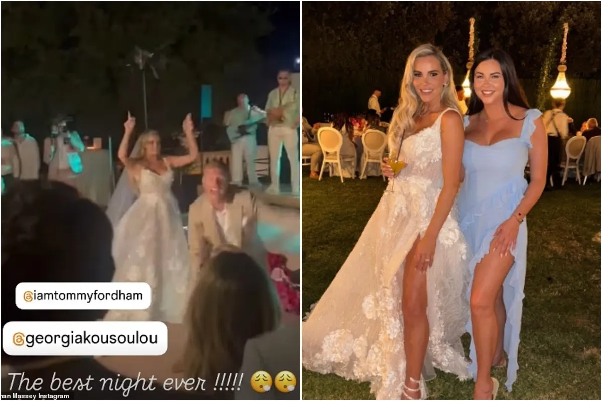Georgia Kousoulou and Tommy Mallet tie the knot for the second time in stunning outdoor ceremony in Majorca as they say 'I do' on her 34th birthday - nearly two years after low-key union ngocc