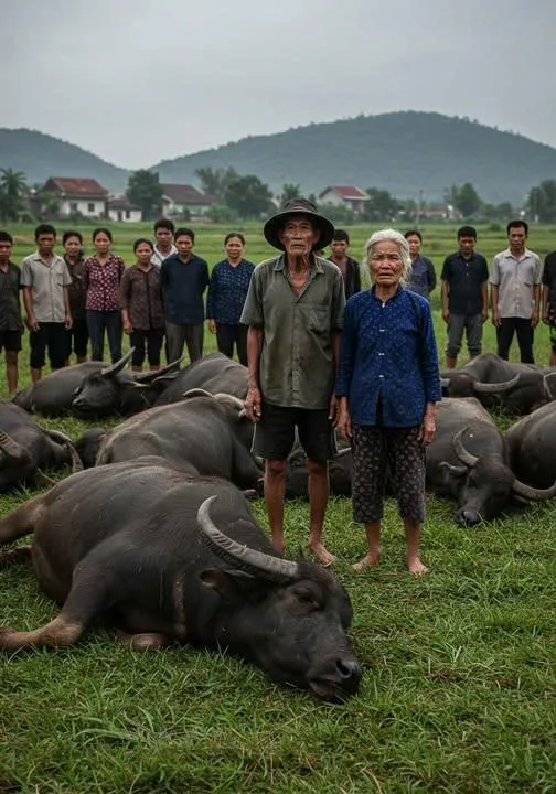 Tiếng la thất thanh của cụ Bát – chủ đàn trâu lớn nhất làng – vang lên từ cuối xóm: — Trâu! Trâu tôi ch/ết sạch rồi! Trời ơi...