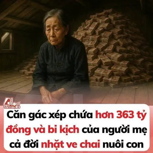 Căn gác xép chứa hơn 363 t/ỷ đồng và b.i k.ịch của người mẹ cả đ/ời nhặt ve chai nuôi con
