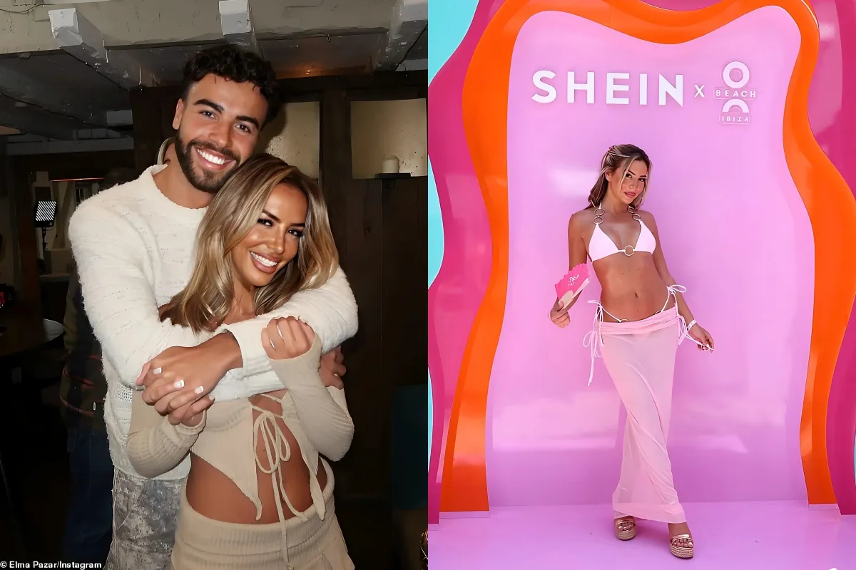 Newly-single Elma Pazar shows off her sizzling figure in a tiny pink bikini as she parties with Chloe Ferry and Liberty Poole at Shein event in Ibiza liennhi