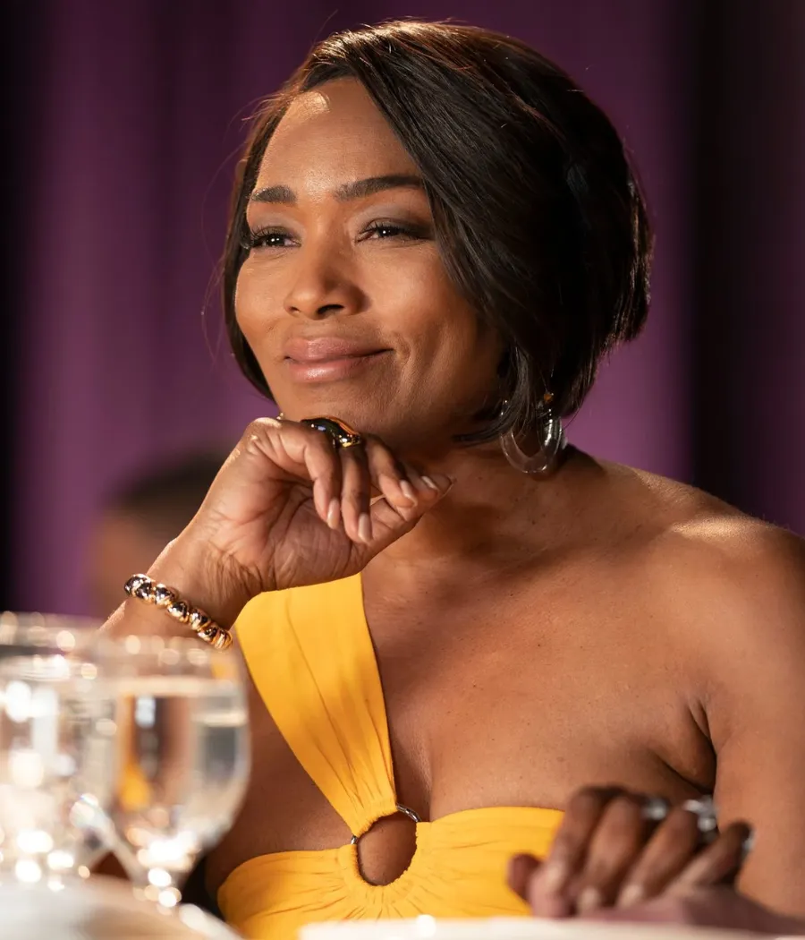Angela Bassett Stuns in Golden Glamour at Star-Studded Event