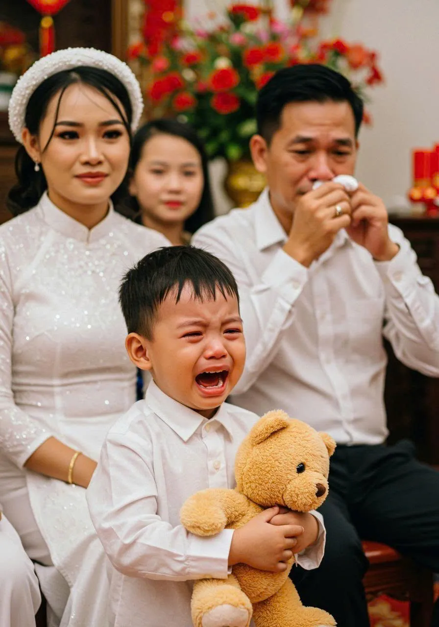 Bố ơi đừng cưới! Cô ấy l/ừa bố’ – Cậu bé g/ào trong đám cưới của bố, tiết lộ sự thật đ/ộng tr/ời...