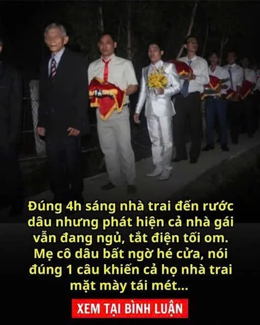 Đúng 4h sáng nhà trai đến rướcdâu nhưng cả nhà gái vẫn đang ngủ, tắtđiện tối o