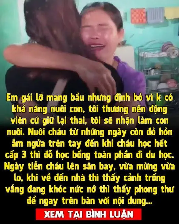 Em gái r:uộ:t lỡ mang b-ầ-u nhưng định bỏ vì không có khả năng nuôi con, tôi thương nên động viên cứ giữ lại th-a-i đ-ẻ, sau tôi sẽ nhận làm con nuôi…. Em gái r:uộ:t lỡ mang b-ầ-u nhưng định bỏ vì không có khả năng nuôi con, tôi thương nên động viên cứ giữ lại th-a-i đ-ẻ, sau tôi sẽ nhận làm con nuôi….