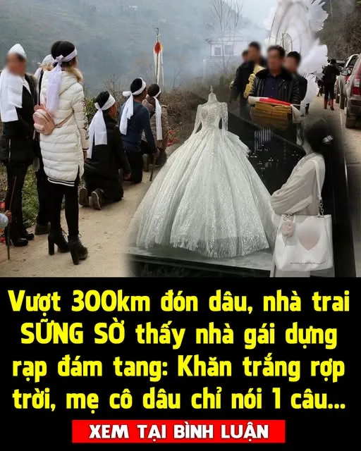 Đến đón dâu, nhà trai thấy nhà gái dựng rạp đám tang: Khăn trắng rợp trời, mẹ cô dâu chỉ nói 1 câu