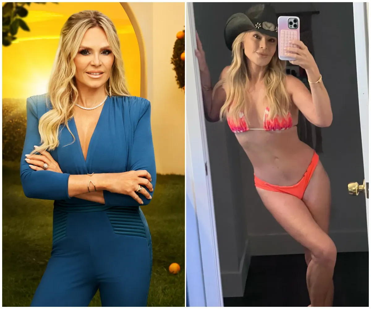“Filtered, filtered, filtered” – Tamra Judge slammed by fans for ‘Facetune overload’ in bikini selfie as warped background and blurred kneecaps spark backlash against her ‘natural aging’ brand - suong
