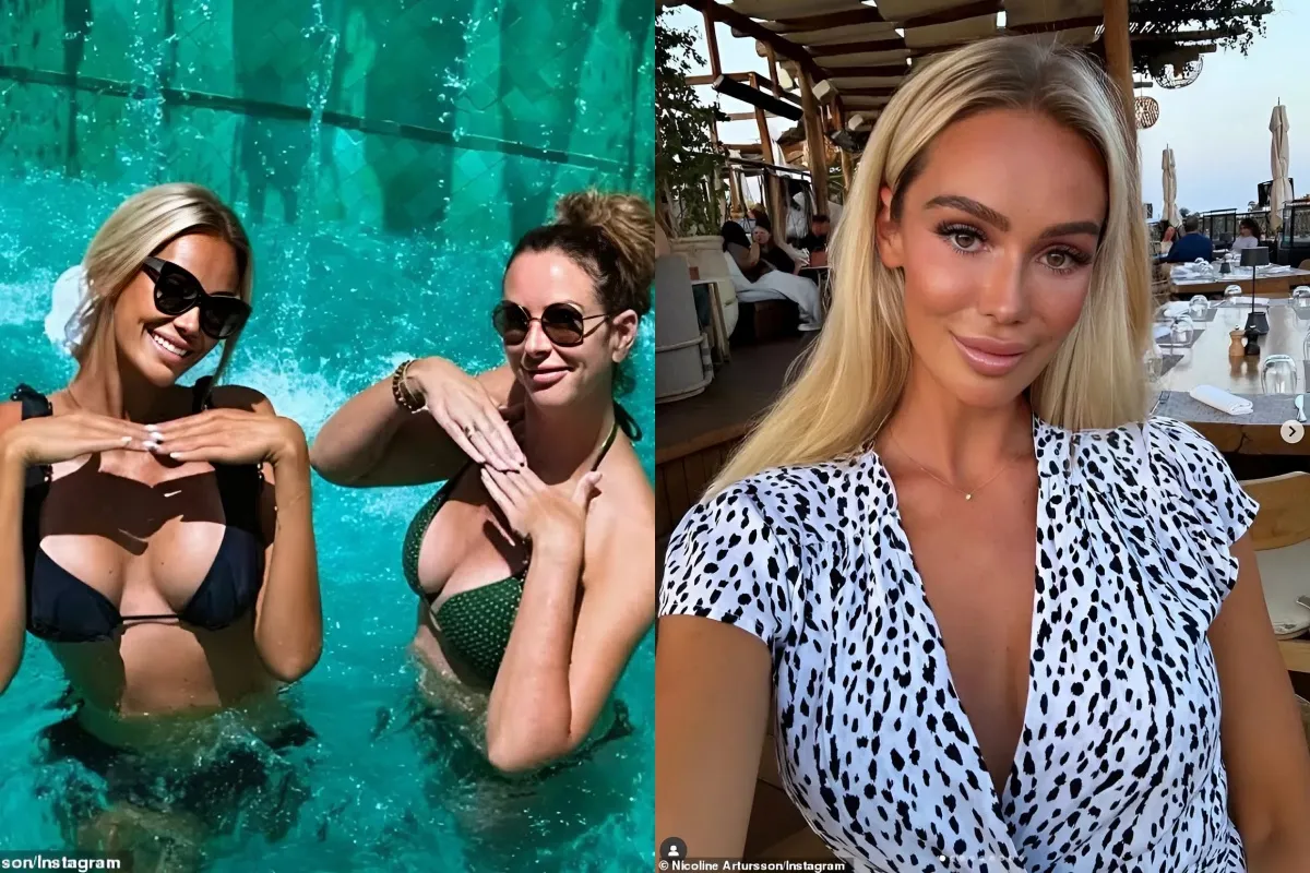 James Argent's ex Nicoline Artursson radiates happiness as she enjoys girls' trip to Morocco - after the TOWIE star's suspended jail sentence for pushing her down steps liennhi