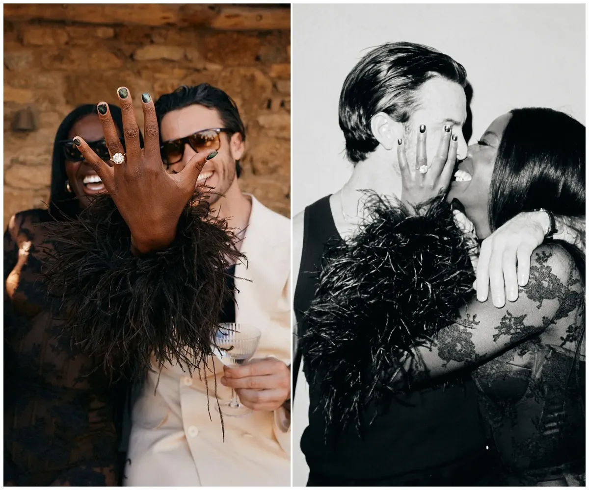 “Hiya love 💍” – AJ Odudu stuns fans as she announces surprise engagement to secret boyfriend, flashing a massive diamond ring and sharing steamy photo booth kisses after years of heartbreak and cheating exes - suong