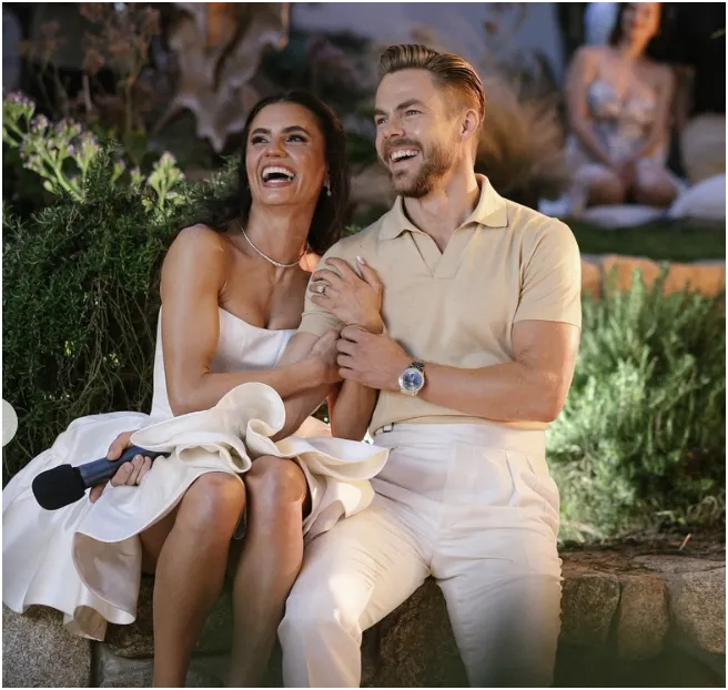 Derek Hough & Hayley Erbert Make a Glowing Red Carpet Appearance Following Family Health Scare