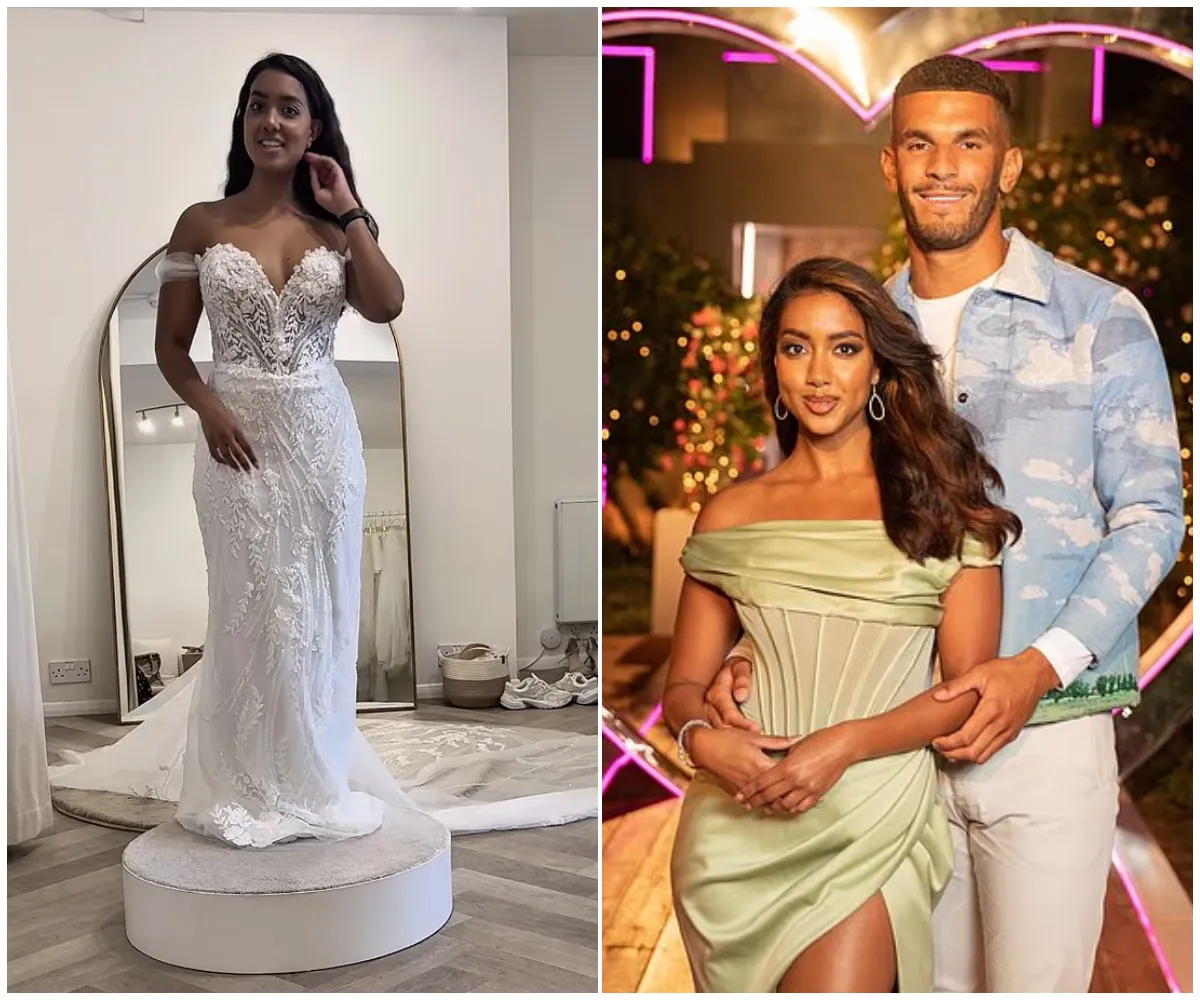 ‘Let me know which style suits me best’ – Love Island winner Sanam Harrinanan gives fans a glamorous glimpse into her wedding dress hunt as she prepares to tie the knot with fiancé Kai Fagan after turning down fame for real life - suong