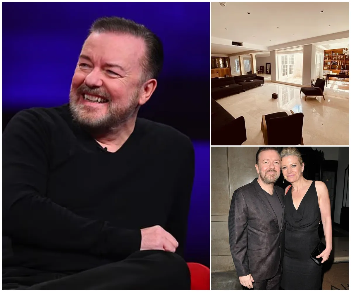 ‘I just wanted a tennis court’ – Ricky Gervais gives fans a fresh look inside his £14.5M Hampstead mega mansion complete with nine bedrooms, marble floors and fox-eaten nets as he admits it’s not his forever home because of ‘too many stairs’- suong